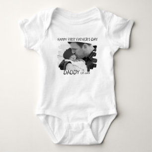 Body Para Bebê Feliz Novo papai Do Primeiro Dia de os pais E Foto