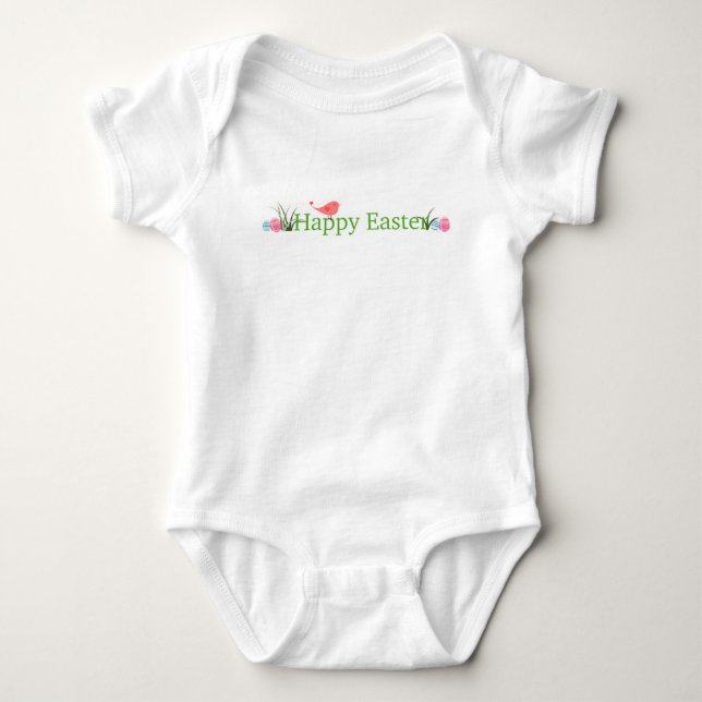 Body Para Bebê Feliz Páscoa (Frente)