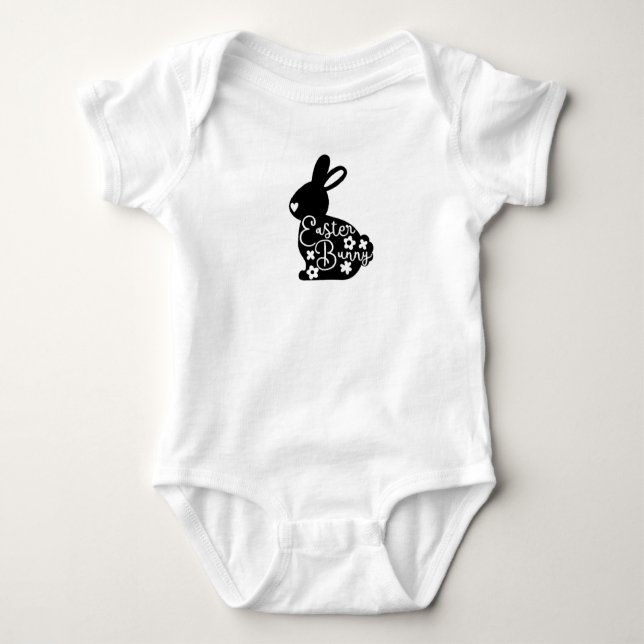 Body Para Bebê Feliz Páscoa (Frente)