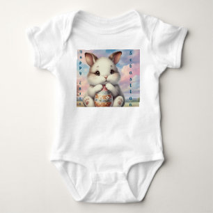 Body Para Bebê Feliz Páscoa
