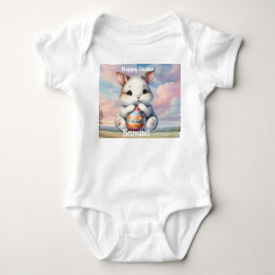 Body Para Bebê Feliz Páscoa Menino
