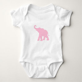 Body Para Bebê Feliz Pink Elephant-Art Pattern Cute