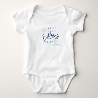 Body Para Bebê Feliz Primeiro Dia dos Pais Personalizado