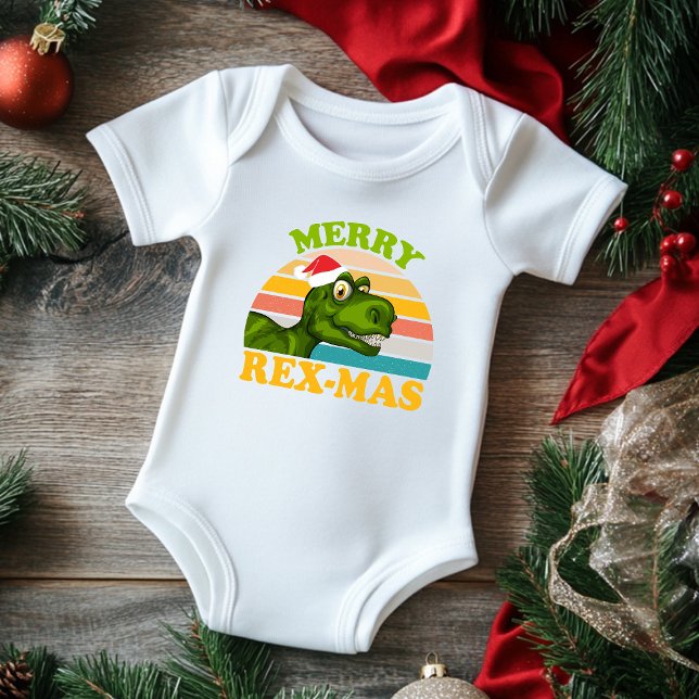 Body Para Bebê Feliz Rex-mas Natal Dinossauro Cute Dino (Criador carregado)