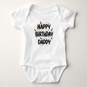 BODY PARA BEBÊ FELIZ ROUPAS DE PAI DE ANIVERSÁRIO