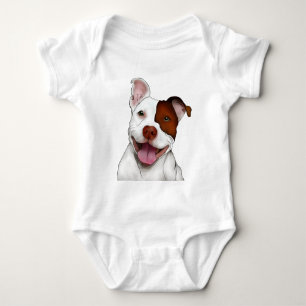 Body Para Bebê Feliz sorriso Pitbull