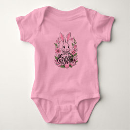 Body Para Bebê Felz pascoa Bunny (Rosa claro)