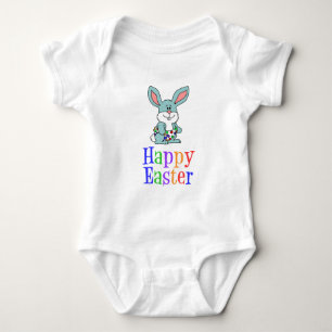 Body Para Bebê Felz pascoa Cartoon Bunny