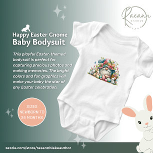 Body Para Bebê Felz pascoa Gnome Baby Jersey Bodycase