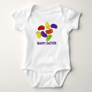 Body Para Bebê Felz pascoa Jelly Bean Rainbow Jellybeans Feijões