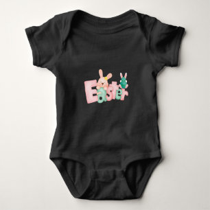 Body Para Bebê Felzs pascoa - Engraçado Coelhinho Beijo
