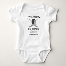 Body Para Bebê Fencing Baby Shower Little Fencer on Board Fencer