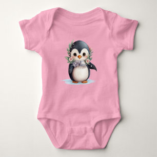 Body Para Bebê Feriado Adorável Feriado Pinguim Feriado - Fato De