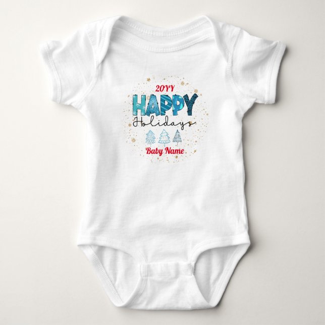Body Para Bebê Feriados Felizes Personalizam (Frente)