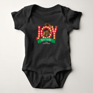 Body Para Bebê Férias de Natal Alegria ao esquilo
