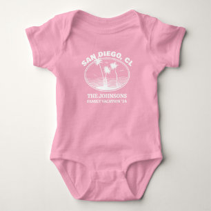 Body Para Bebê Férias de Praia de Amigos Familiares Personalizado
