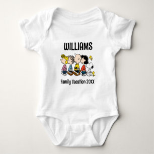 Body Para Bebê Férias Familiares de Peanuts Gang