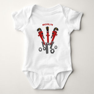 Body Para Bebê Ferramentas engraçadas de monstro de wrench