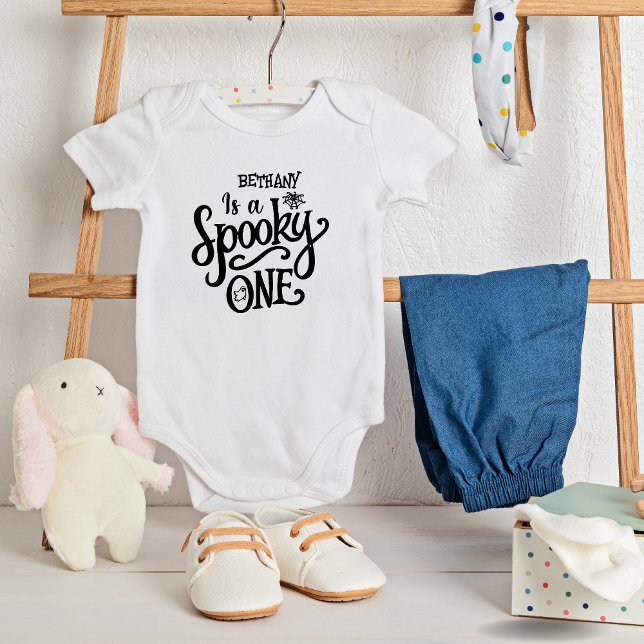 Body Para Bebê Festa de 1º Aniversário Assustador de Halloween (Criador carregado)