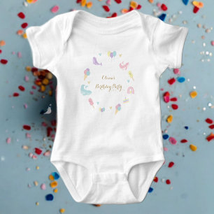 Body Para Bebê Festa de aniversário de Sorvete de Festa de Verão