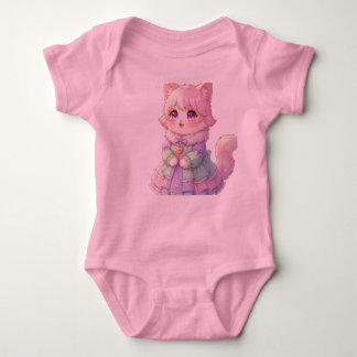 Body para Bebê Festa de Chás do Bebe Gato Anime Ro