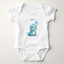 Body Para Bebê Festa de Feliz Aniversário do Bonito Raio Dinossau