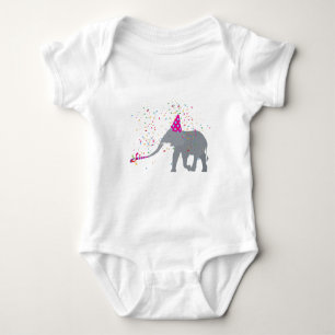 Body Para Bebê Festa do Elefante - Animais se Divertindo