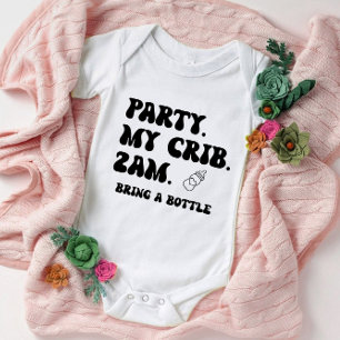 Body Para Bebê Festa No Meu Berço 2 Da Manhã Engraçado