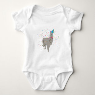 Body Para Bebê Festas de Llama - Animais tendo festa