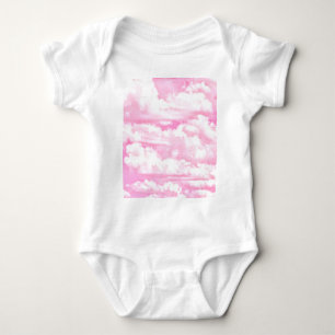 Body Para Bebê Festive Pink Rose Clouds