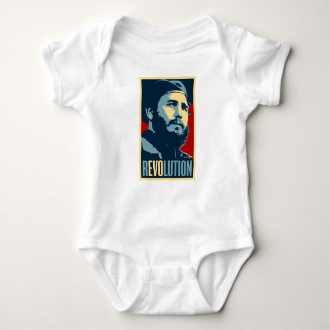 Body Para Bebê Fidel Castro - presidente cubano da revolução de (Frente)