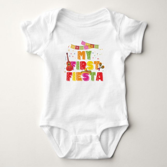 Body Para Bebê Fiesta Birthday One-Piece Bodycase (Frente)