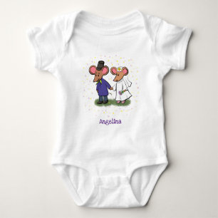 Body Para Bebê Figura de desenho animado do casal do mouse