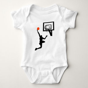 Body Para Bebê Figura do basquetebol que faz um Layup