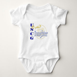 Body Para Bebê Filha da USCG Orgulhosa