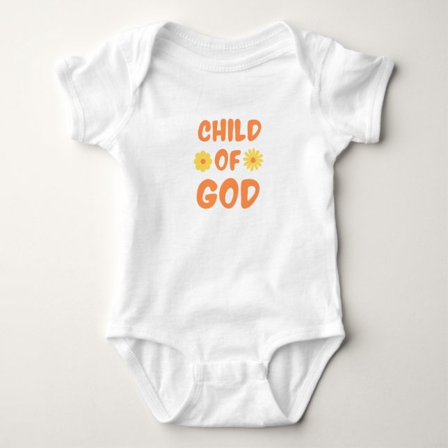 Body Para Bebê FILHO DE DEUS BEBÊ T-Shirt (Frente)