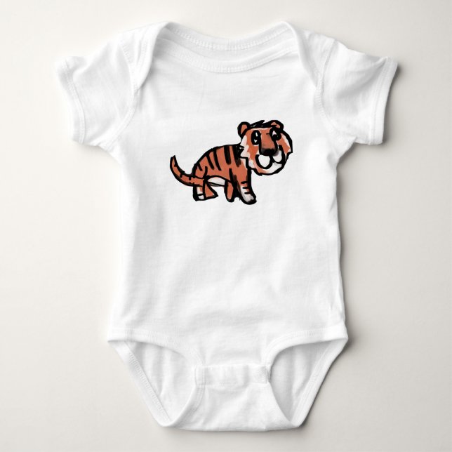 Body Para Bebê Filhote de Tigre (Frente)