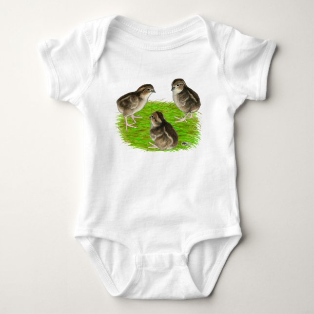 Body Para Bebê Filhotes de codorna bobwhite (Frente)