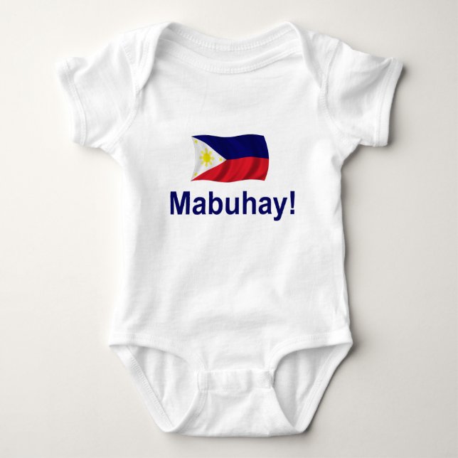 Body Para Bebê Filipino Mabuhay! (Frente)
