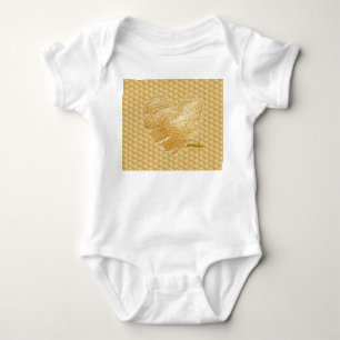 Body Para Bebê Filme de biquíni Dourado