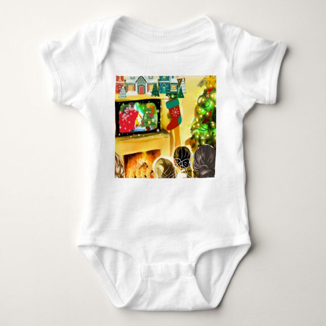 Body Para Bebê Filmes de Natal (Frente)