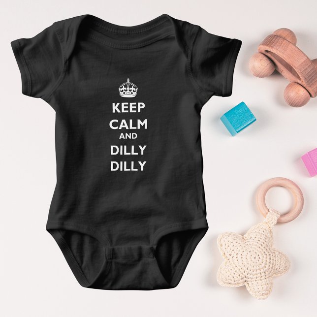 Body Para Bebê Fique calmo e Dilly Dilly Baby Jersey (Keep Calm and Dilly Dilly Baby Jersey Bodysui)