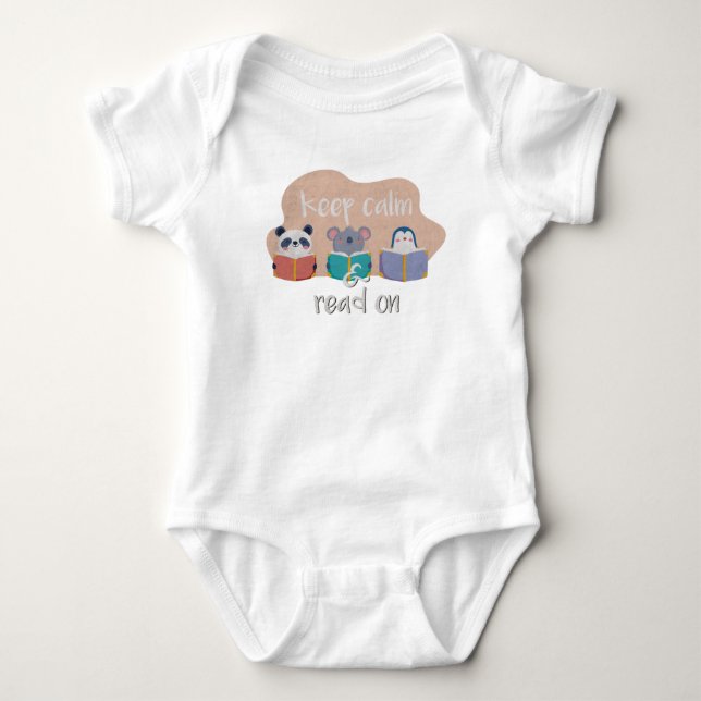 Body Para Bebê Fique calmo e leia (Frente)