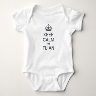 Body Para Bebê Fique calmo, sou Fijian