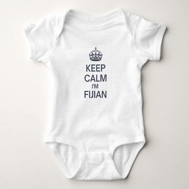 Body Para Bebê Fique calmo, sou Fijian (Frente)