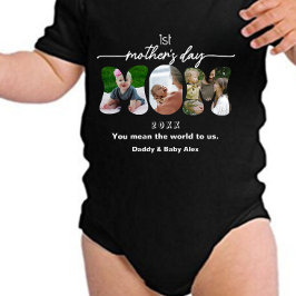 Body Para Bebê First Mother's Day 3 Mom Cutout Photos Collage  