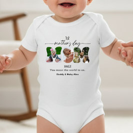 Body Para Bebê First Mother's Day 3 Mom Cutout Photos Collage  