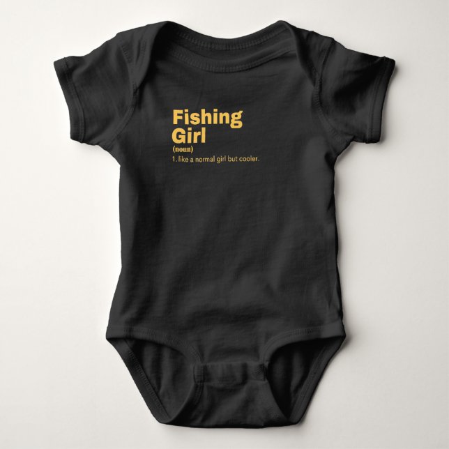 Body Para Bebê Fishing Girl - Fishing (Frente)