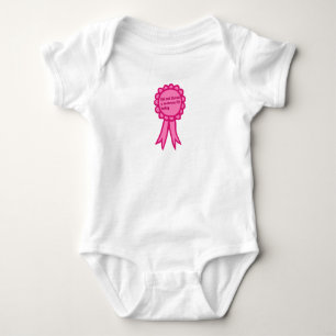 Body Para Bebê Fita de Prêmio Ajuste Tantrum Rosa