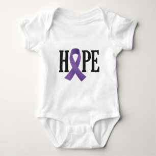 Body Para Bebê Fita do roxo da esperança